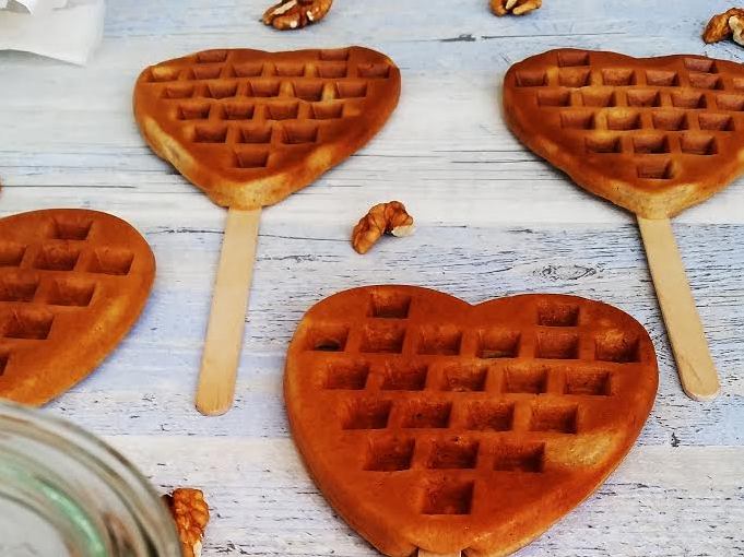 Celozrnné wafle s vlákninou a orechmi